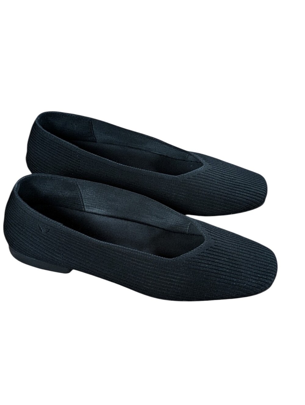 Vivaia Margot Square-Toe Black Ballet Flats Size 40 - Picture 2 of 9